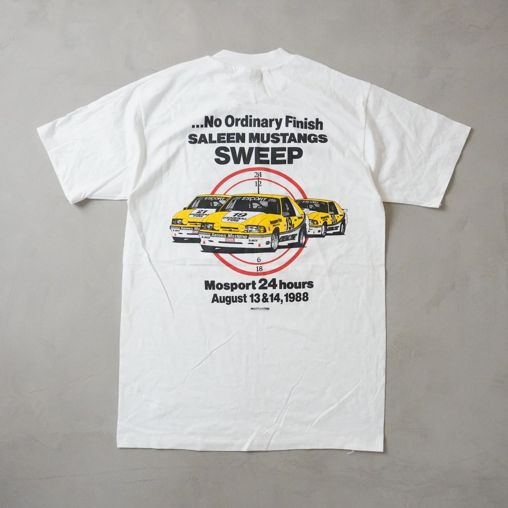 Vintage Saleen Mustang T-Shirt Medium Mens 80s White Racing 1988 Hanes
